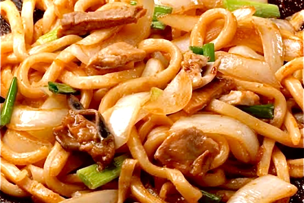 極ホルモン塩焼きうどん